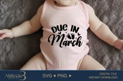 Due In March Baby Pregnancy Svg|New Mommy Coming Soon Product Image 1