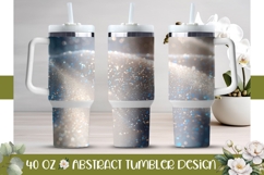 White Glitter Tumbler Design, White 40 Oz Tumbler Template Product Image 1