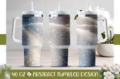 White Glitter Tumbler Design, White 40 Oz Tumbler Template Product Image 1