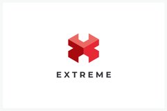 Cube Letter X logo design vector template Product Image 1
