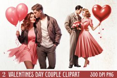 Valentines Day Couple Clipart, Valentines Clipart Product Image 1