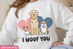 I Woof You PNG, Valentine Dog Sublimation PNG Product Image 1