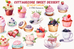 Cottagecore Sweet Dessert 37 Cliparts Collection Product Image 1