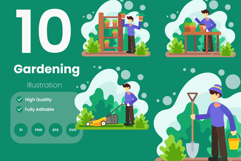 Gardening Illustration Pack Product Image 1