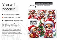 Christmas clipart, Reindeer clipart, winter clipart,deer png Product Image 2