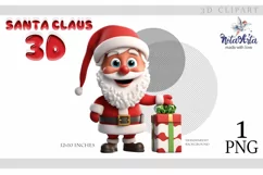 3D santa claus,santa claus clipart,3D christmas,christmas Product Image 1