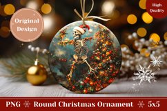 Funny Christmas Skull Ornament, Christmas Tree Ornament Product Image 1