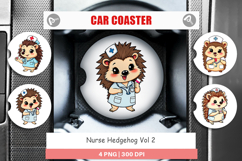 Car Coaster Nurse Hedgehog Product Image 1