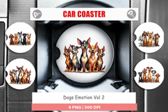 Dogs Emotion Car Coaster Product Image 1