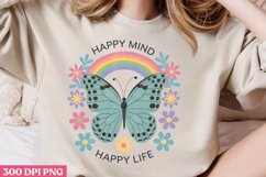 HAPPY MIND HAPPY LIFE PNG, Positive Sublimation PNG Product Image 2