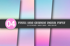 Pastel Holo Gradient Digital Paper Product Image 1