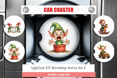 Elf Workshop Antics Car Coaster Product Image 1