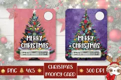 Art Christmas Tree Money Card, Christmas Money Holder Product Image 1