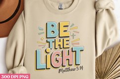 Be the light matthew 5:14 PNG, Retro Christian Sublimatio Product Image 2