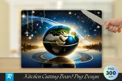Joy to the World with Ribbon Cutting Board PNG Design Product Image 1