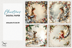 Christmas digital paper, background clipart Product Image 1