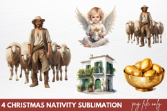 Christmas Nativity Sets Clipart PNG Product Image 1