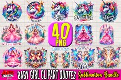 Watercolor Nursery Clipart Bundle | It&#039;s a Girl Clipart Set Product Image 2