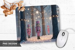 Pink Nutcracker Soldiers Christmas Mouse Pad PNG Product Image 1