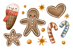 Gingerbread. Christmas Bakery Cookies. Winter Holiday Food. Product Image 1