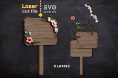 Garden Stake SVG laser cut files for Glowforge Product Image 1