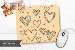 Kraft Hearts Mouse Pad PNG Design Product Image 1