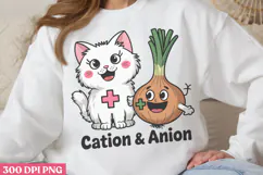 Cation & Anion PNG, Chemistry Sublimation PNG Product Image 2