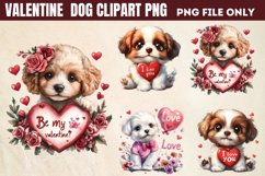 Valentine Dog Clipart PNG Product Image 1