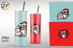 Tumbler Christmas. Seamless knitting Design. Tumbler santa. Product Image 1