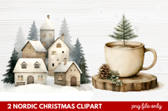 2 Nordic Christmas Clipart | Scandinavian Holiday PNG Product Image 1