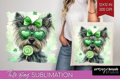 Cairn Terrier St. Patricks Day Dog Tote Bag Dog Tote Bag PNG Product Image 1