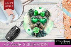 Cairn Terrier St. Patricks Day Dog Car Coaster Dog Coaster Product Image 1