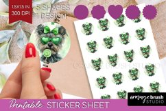 Cairn Terrier St. Patricks Day Dog Round Sticker Dog Sticker Product Image 1