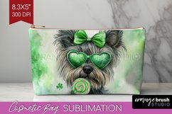 Cairn Terrier St. Patricks Day Dog Cosmetic Bag Dog Makeup Product Image 1