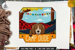 Camping SVG - Camp Dude - PNG DXF PDF - Travel Sublimation Product Image 1