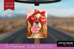 Cavalier King Spaniel Valentine Air Freshener PNG Valentines Product Image 1