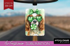 Cavalier Spaniel St. Patricks Day Dog Air Freshener PNG Dog Product Image 1