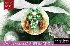 Cavalier Spaniel St. Patricks Day Dog Ornament PNG Dog PNG Product Image 1