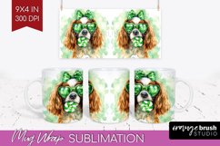Cavalier Spaniel St. Patricks Day Dog Mug Wrap Dog Mug PNG Product Image 1