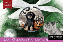 Cavapoo Dog Ornament PNG Halloween PNG Sublimation Product Image 1