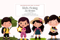 Kids Going Actions Clipart Product Image 1