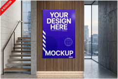 Poster Wooden Lobby Mockup Product Image 1
