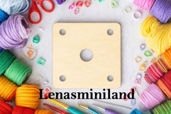 Weaving card granny square with holes digital file laser cut Product Image 6