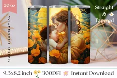 Mother Tumbler Wrap Design, Mother's Day Sublimation Tumbler Product Image 1