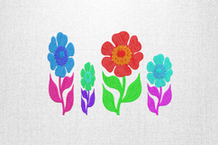 Colorful Floral Garden Embroidery Design Product Image 1