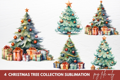 Christmas Tree Clipart Sublimation Christmas Tree Product Image 1