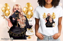 Blonde Graduation Girl PNG That’s a Wrap Glam Design Product Image 4