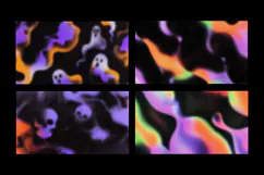 Grainy Halloween Midnight Magic Backgrounds Product Image 1