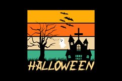 Halloween Vintage Color T-shirt Design Product Image 3