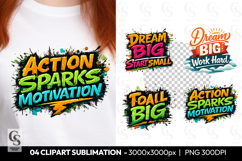 Motivation Quote Clipart PNG Product Image 1